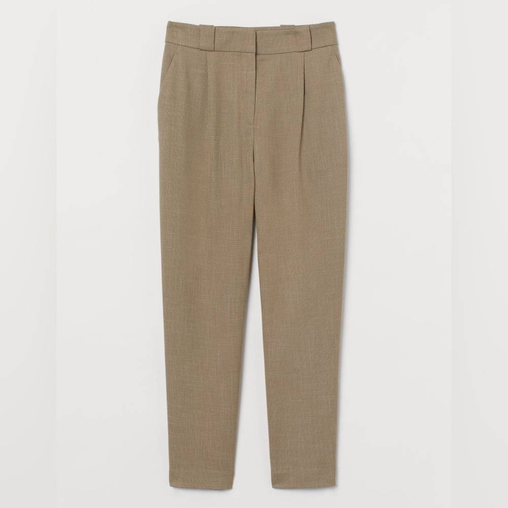 H&M Khaki Green Melange Slacks Trousers​​​​ - Picture 2 of 3
